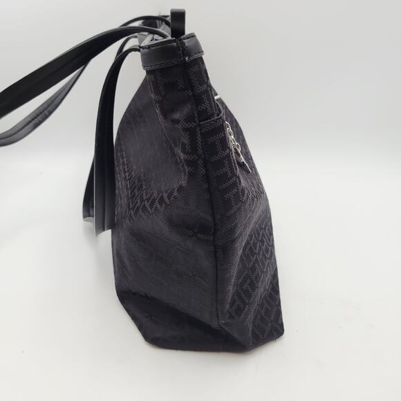 Tommy Hilfiger Large Handbag Preowned Black Logo Pattern - Picture 6 of 14
